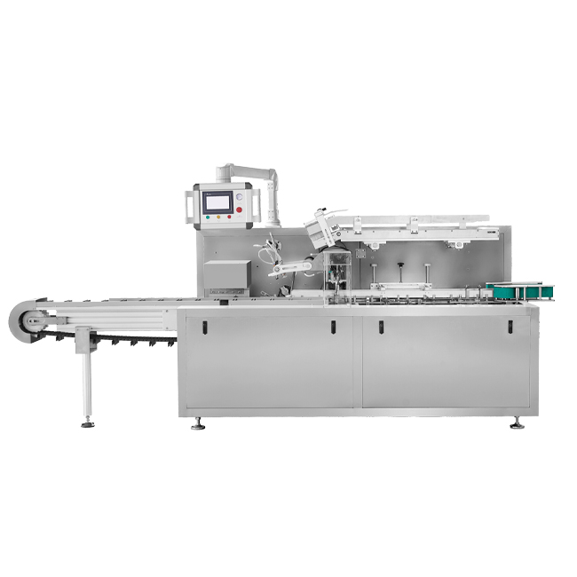 Astucciatrice automatica per blister farmaceutici per bottiglie a tubo orizzontale